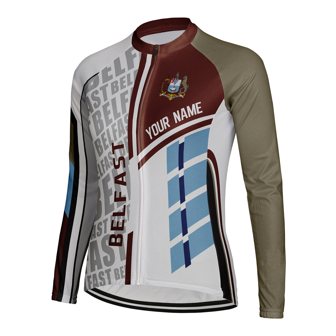 Personalize Belfast Women's Cycling Jersey Long Sleeve