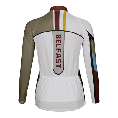 Personalized Belfast Women's Winter Thermal Fleece Cycling Jersey Long Sleeve