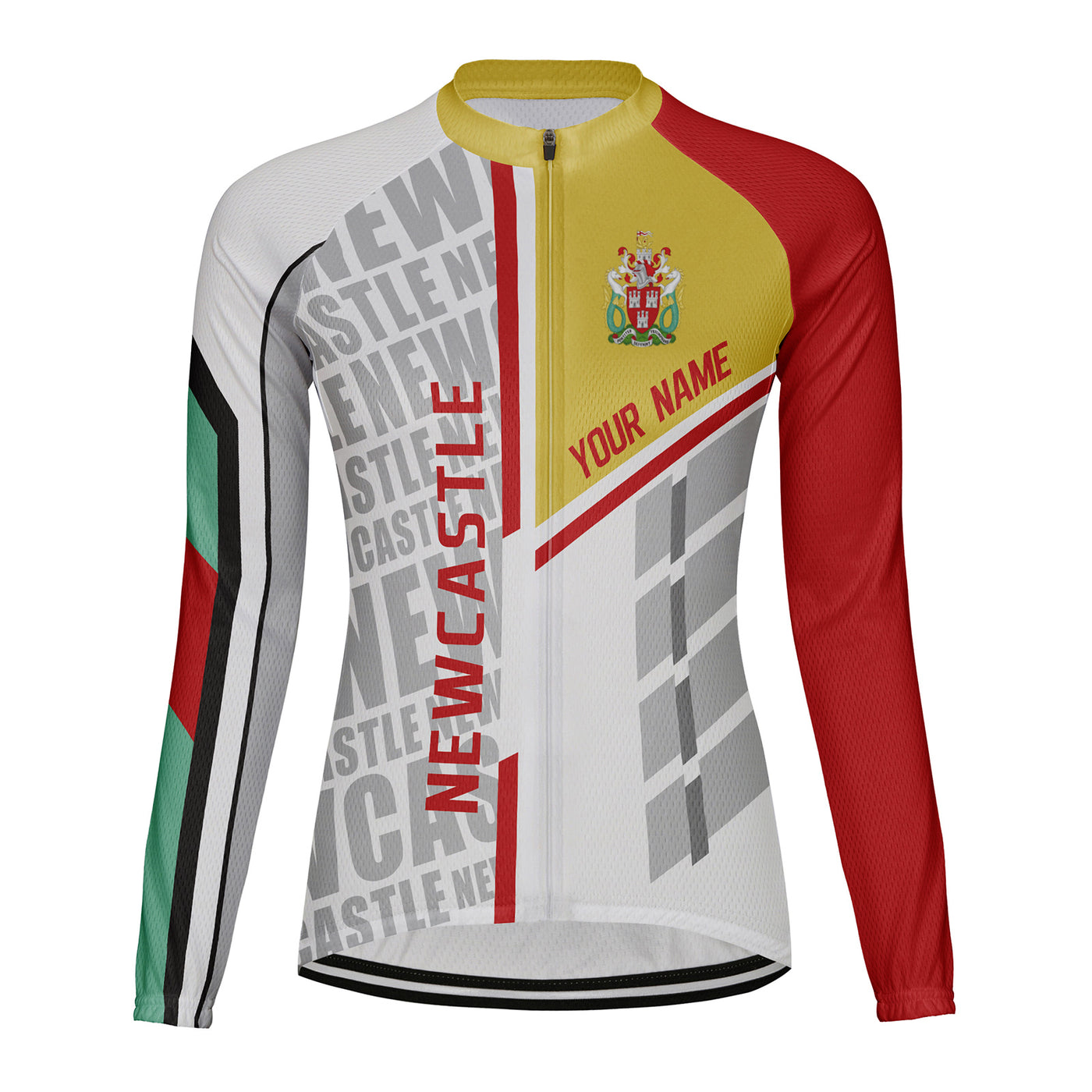 Personalized Newcastle Women's Winter Thermal Fleece Cycling Jersey Long Sleeve