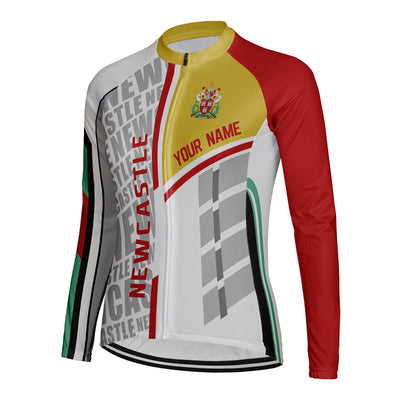 Personalized Newcastle Women's Winter Thermal Fleece Cycling Jersey Long Sleeve