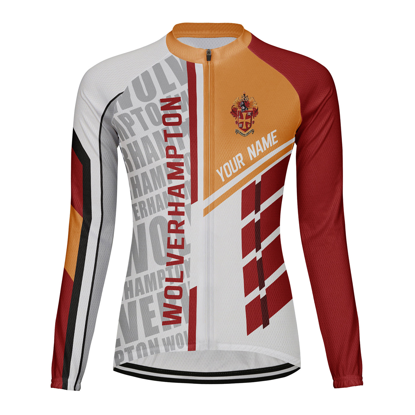 Personalized Wolverhampton Women's Winter Thermal Fleece Cycling Jersey Long Sleeve