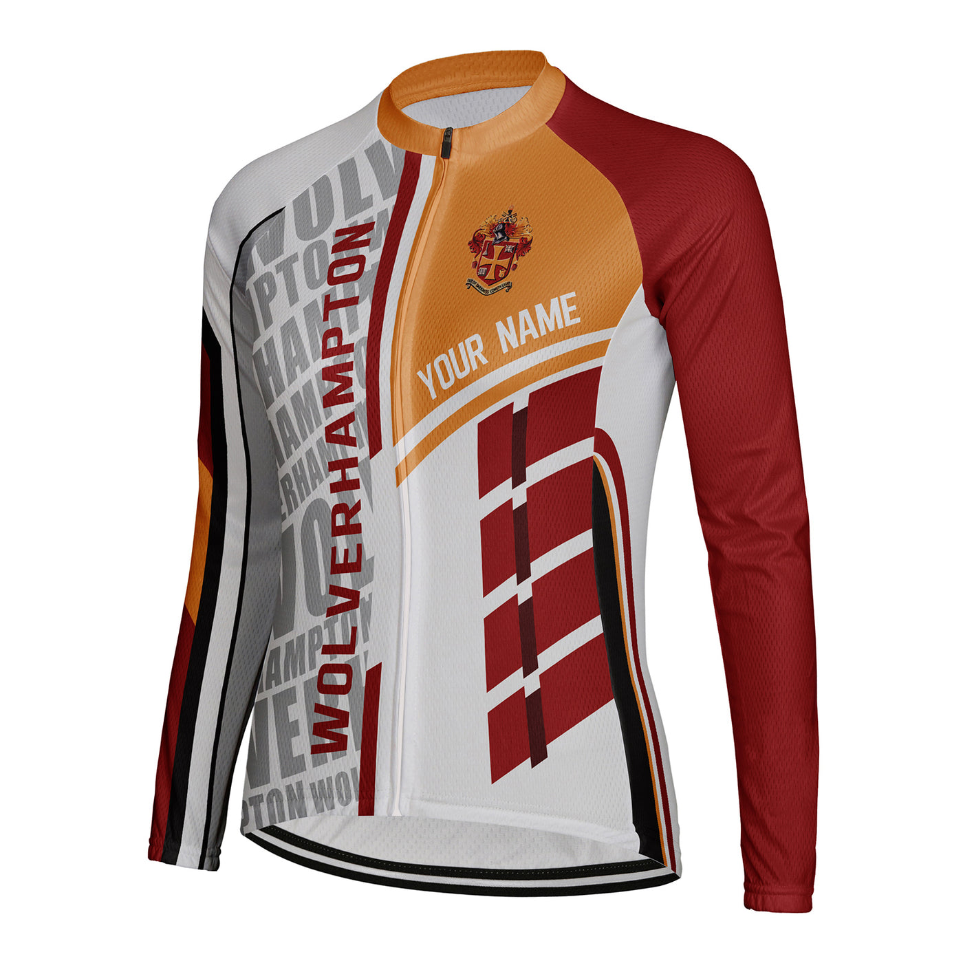 Personalized Wolverhampton Women's Winter Thermal Fleece Cycling Jersey Long Sleeve