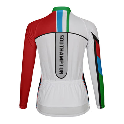 Personalized Southampton Women's Winter Thermal Fleece Cycling Jersey Long Sleeve