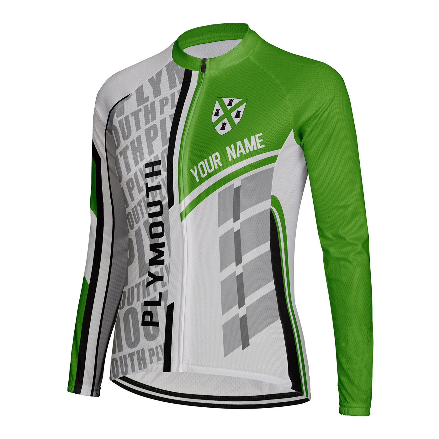 Personalize Plymouth Women's Cycling Jersey Long Sleeve
