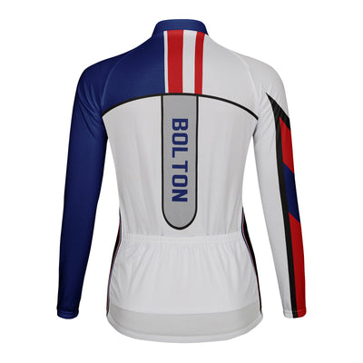 Personalized Bolton Women's Winter Thermal Fleece Cycling Jersey Long Sleeve