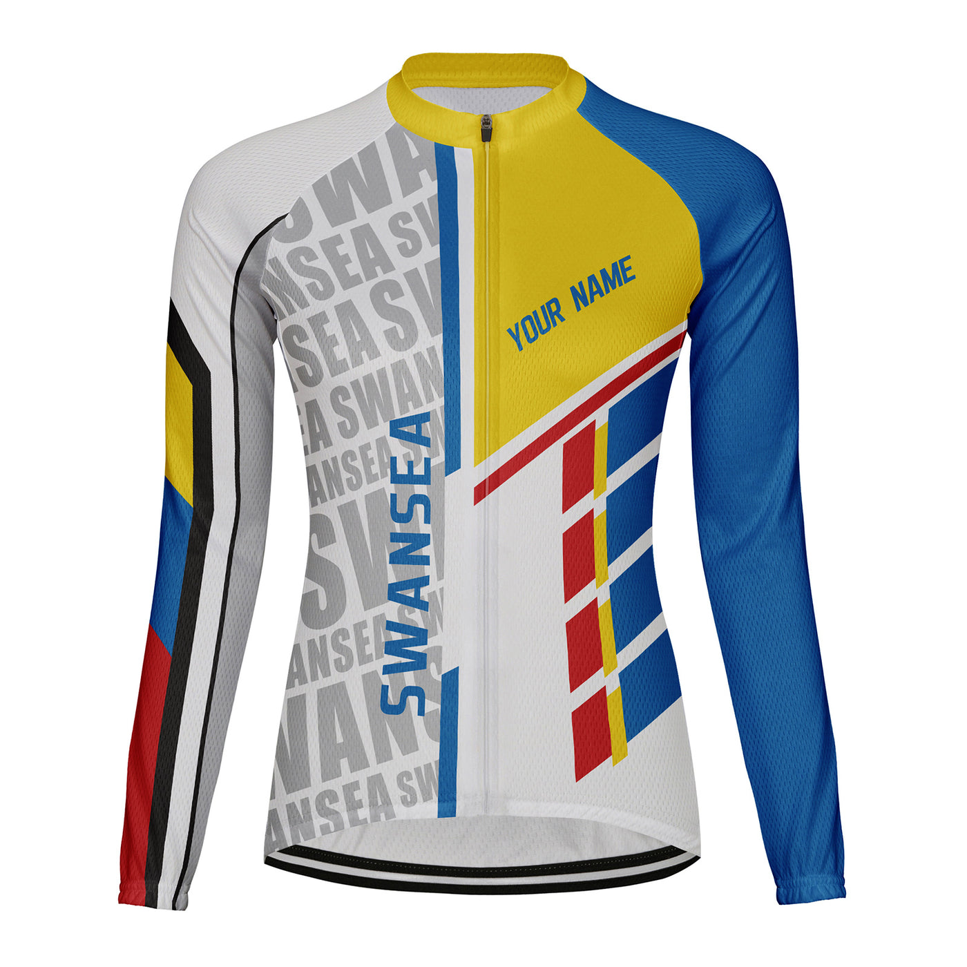 Personalize Swansea Women's Cycling Jersey Long Sleeve