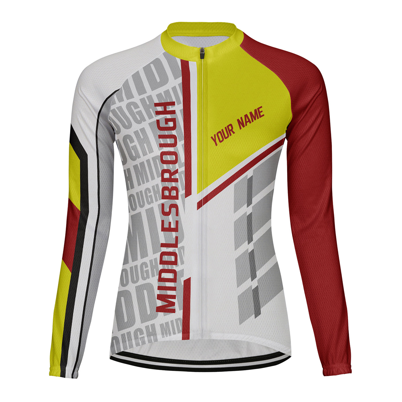 Personalize Middlesbrough Women's Cycling Jersey Long Sleeve