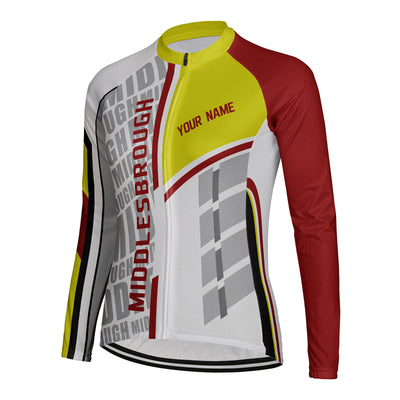 Personalize Middlesbrough Women's Cycling Jersey Long Sleeve