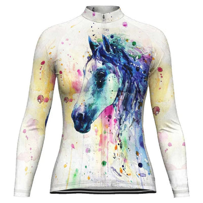 Customized Horse Women's Cycling Jersey Long Sleeve