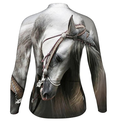 Customized Horse Women's Cycling Jersey Long Sleeve