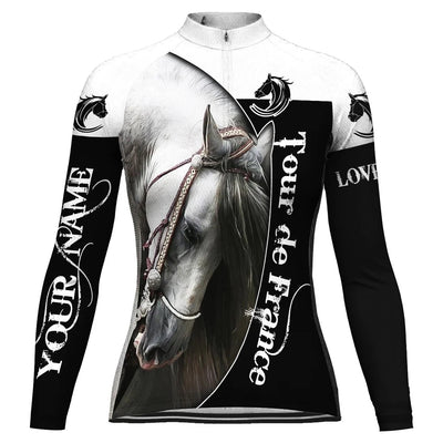 Customized Horse Women's Cycling Jersey Long Sleeve