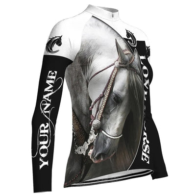 Customized Horse Women's Cycling Jersey Long Sleeve