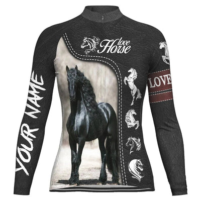 Customized Horse Women's Cycling Jersey Long Sleeve