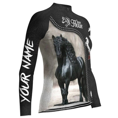 Customized Horse Women's Cycling Jersey Long Sleeve