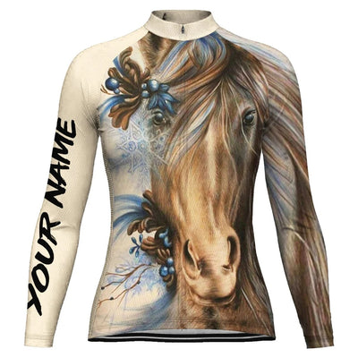 Customized Horse Women's Cycling Jersey Long Sleeve