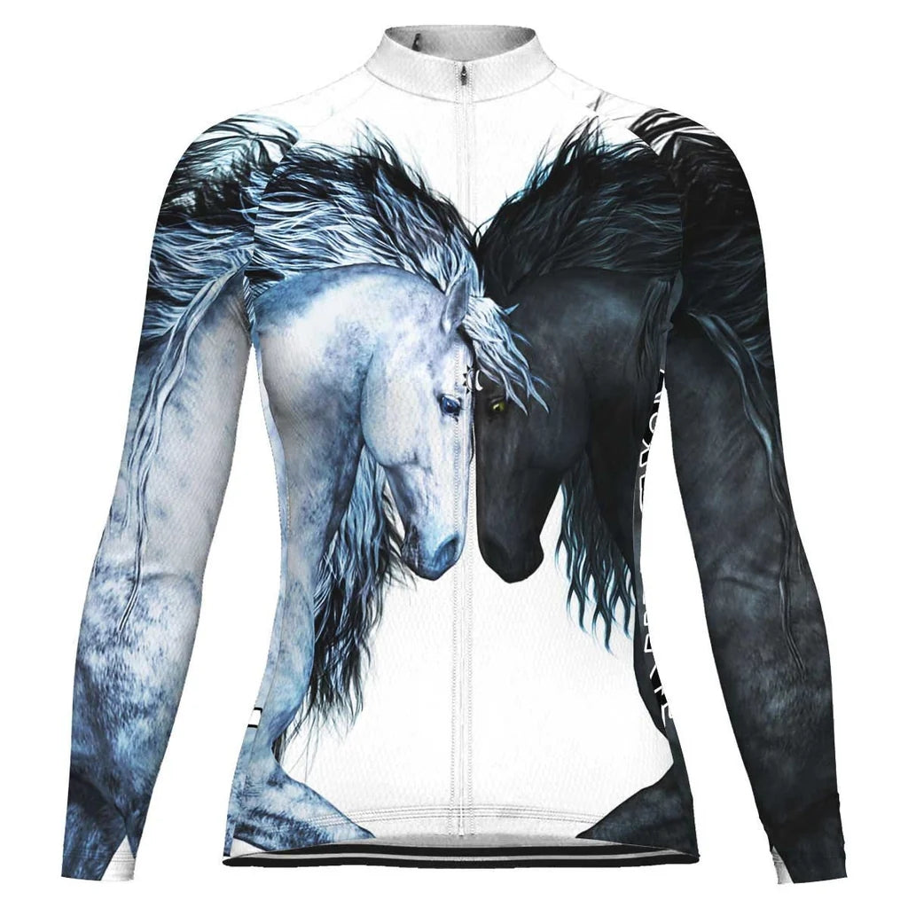 Customized Horse Women's Cycling Jersey Long Sleeve