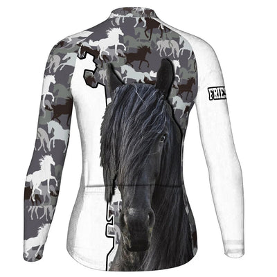 Customized Horse Women's Cycling Jersey Long Sleeve