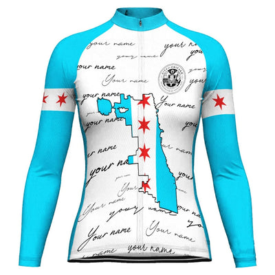 Customized Chicago Women's Cycling Jersey Long Sleeve