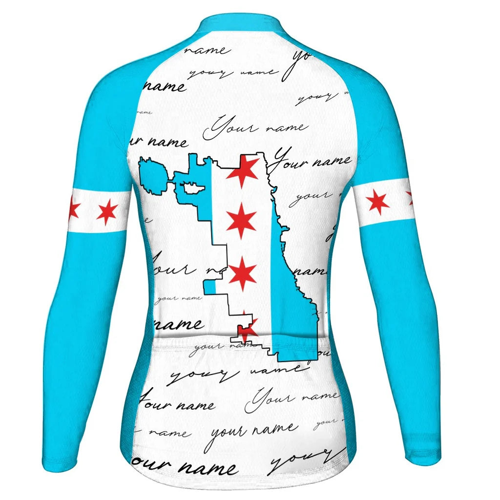 Customized Chicago Women's Cycling Jersey Long Sleeve