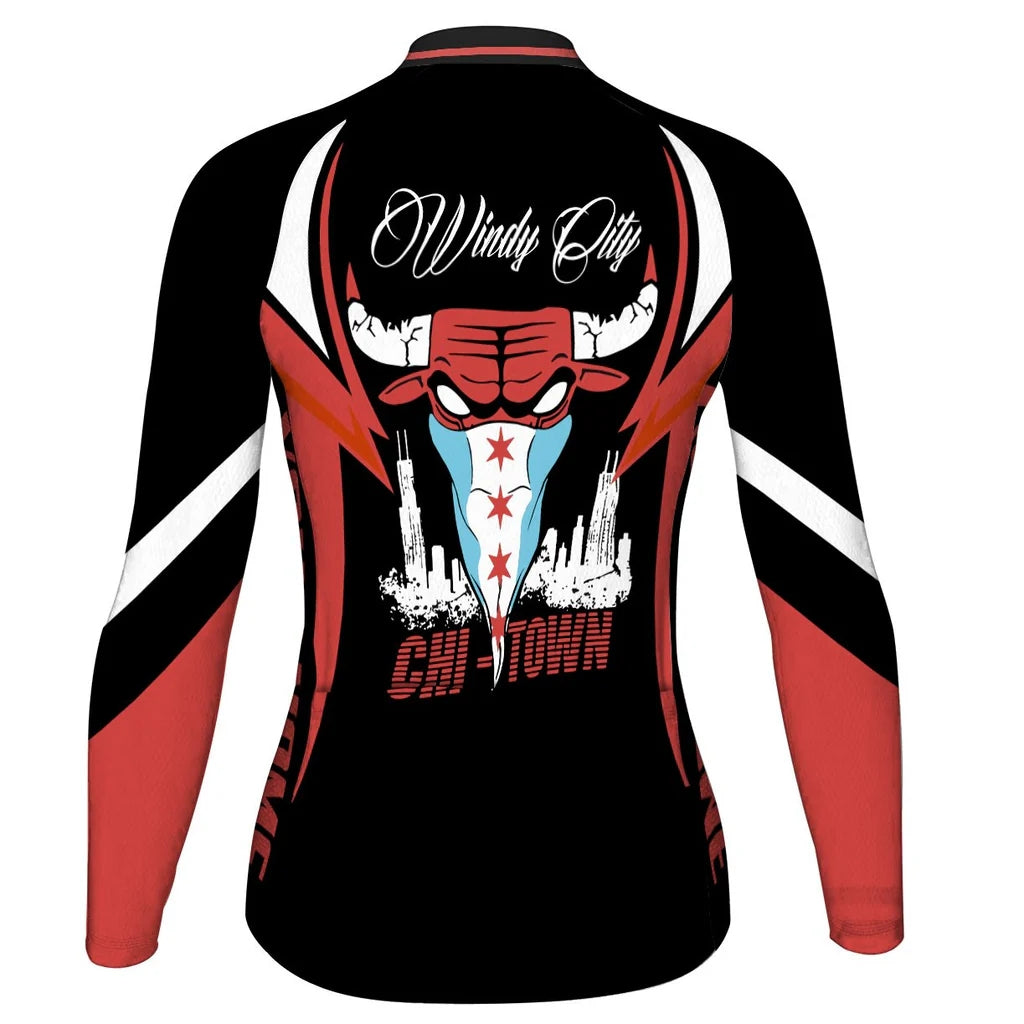 Customized Chicago Women's Cycling Jersey Long Sleeve