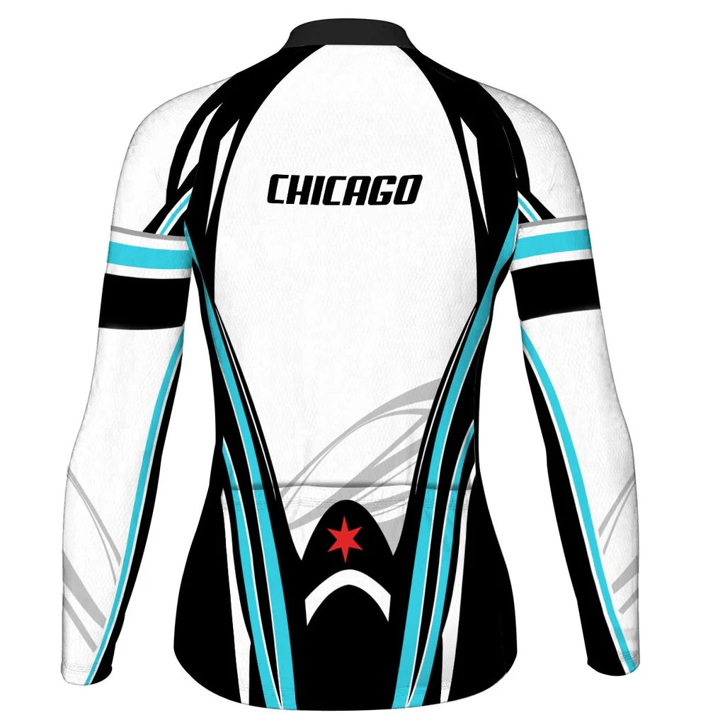 Customized Chicago Women's Cycling Jersey Long Sleeve