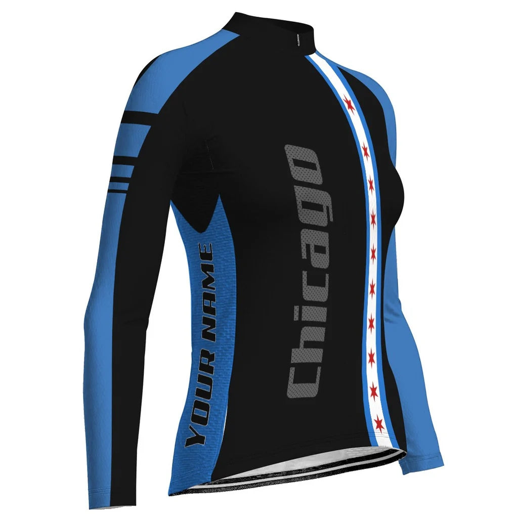 Customized Chicago Women's Cycling Jersey Long Sleeve