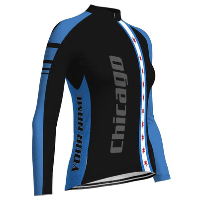 Customized Chicago Women's Cycling Jersey Long Sleeve