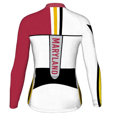 Custom Maryland Women's Cycling Jersey Long Sleeve