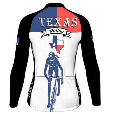 Personalize Texas Women's Cycling Jersey Long Sleeve