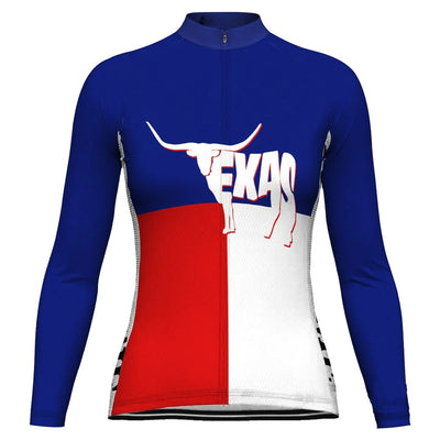 Personalize Texas Women's Cycling Jersey Long Sleeve