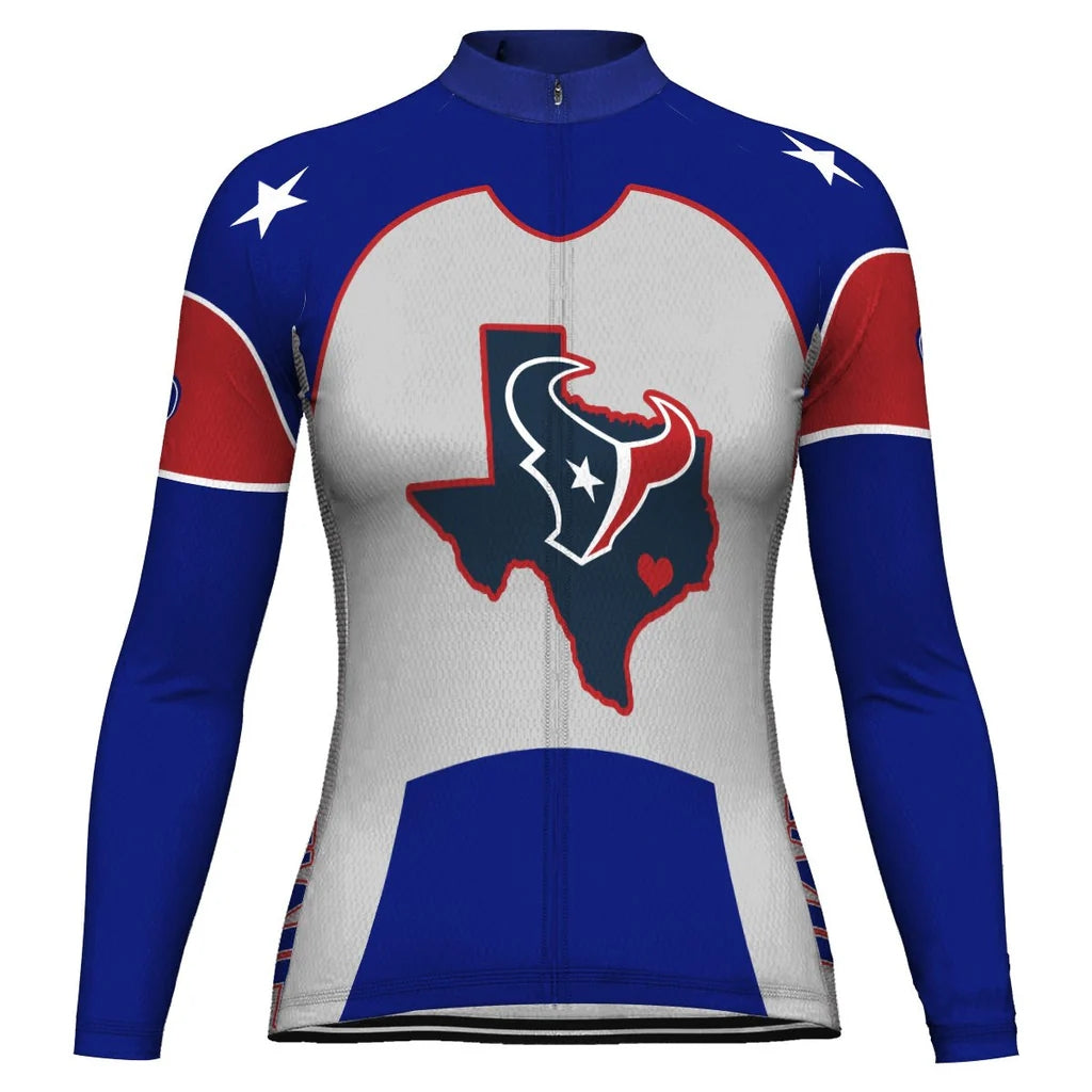 Personalize Texas Women's Cycling Jersey Long Sleeve