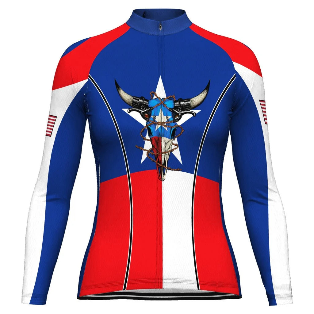 Personalize Texas Women's Cycling Jersey Long Sleeve