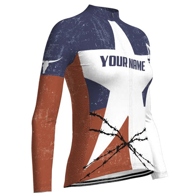 Personalize Texas Women's Cycling Jersey Long Sleeve