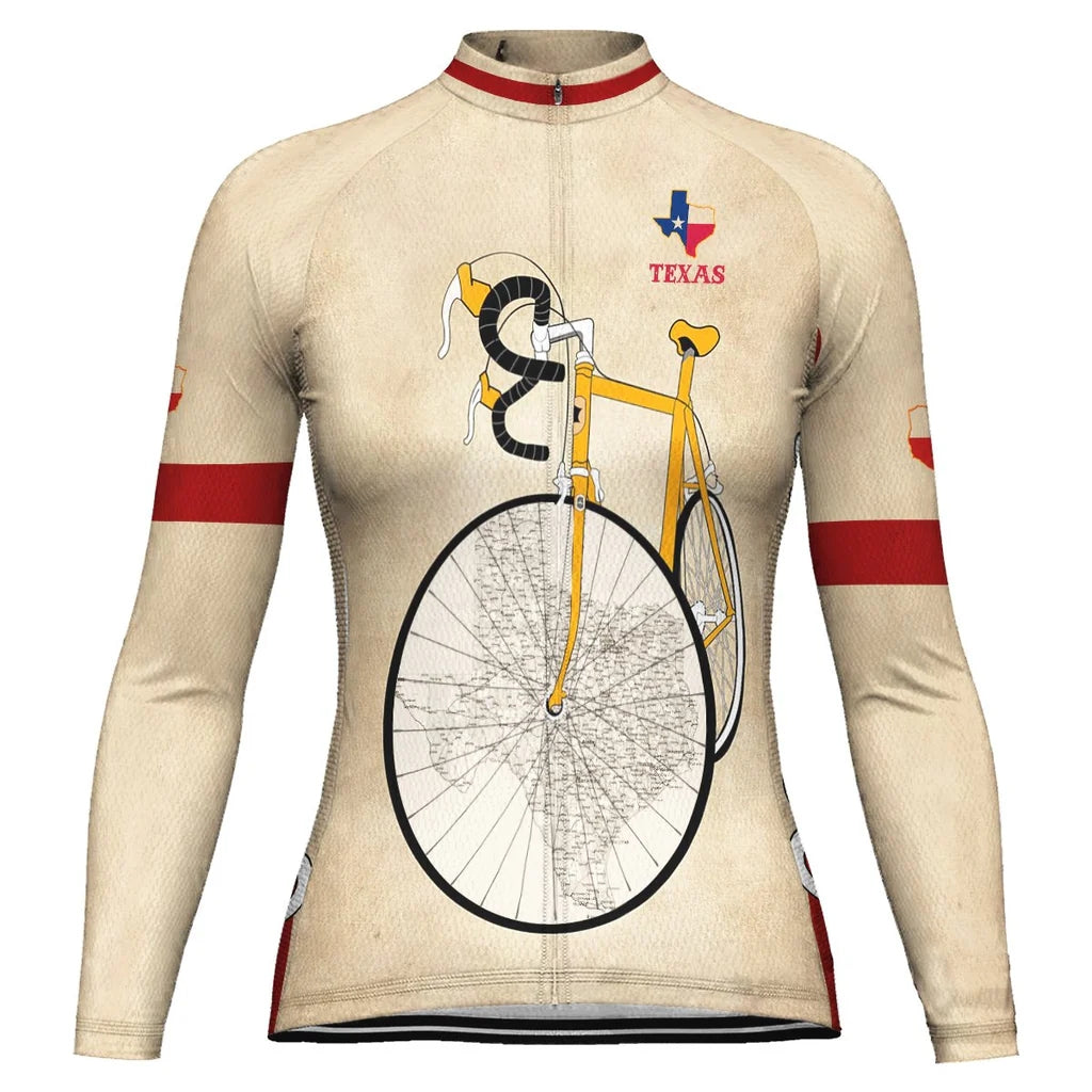 Personalize Texas Women's Cycling Jersey Long Sleeve