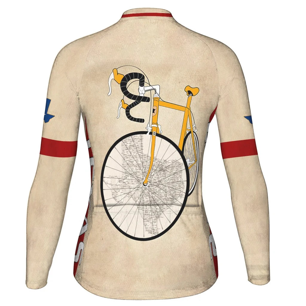 Personalize Texas Women's Cycling Jersey Long Sleeve