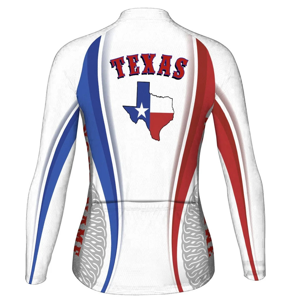 Personalize Texas Women's Cycling Jersey Long Sleeve