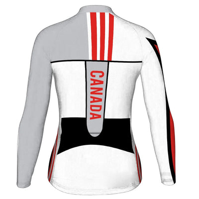 Customized Canada Women's Cycling Jersey Long Sleeve