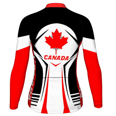 Customized Canada Women's Cycling Jersey Long Sleeve