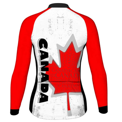 Customized Canada Women's Cycling Jersey Long Sleeve