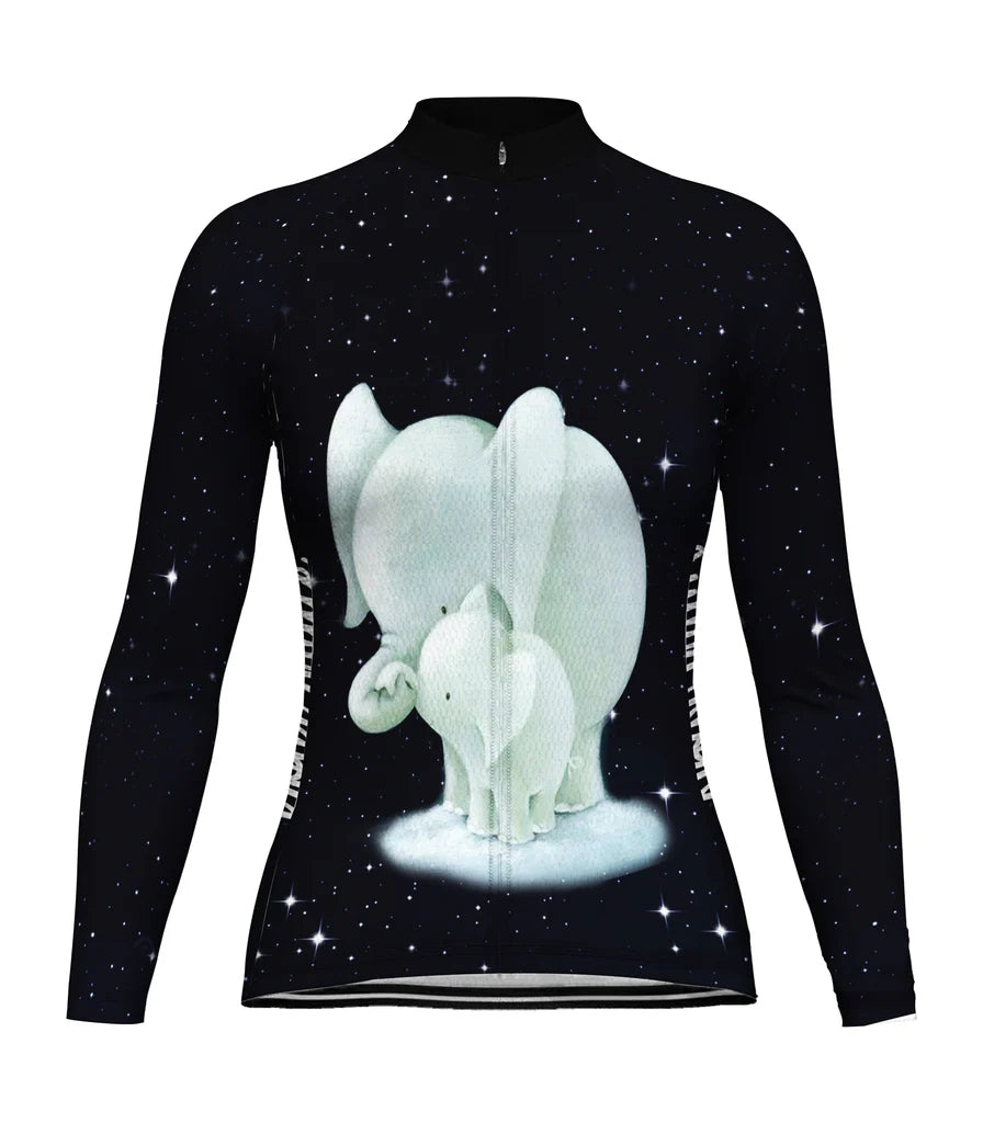 Customized Elephant Women's Cycling Jersey Long Sleeve