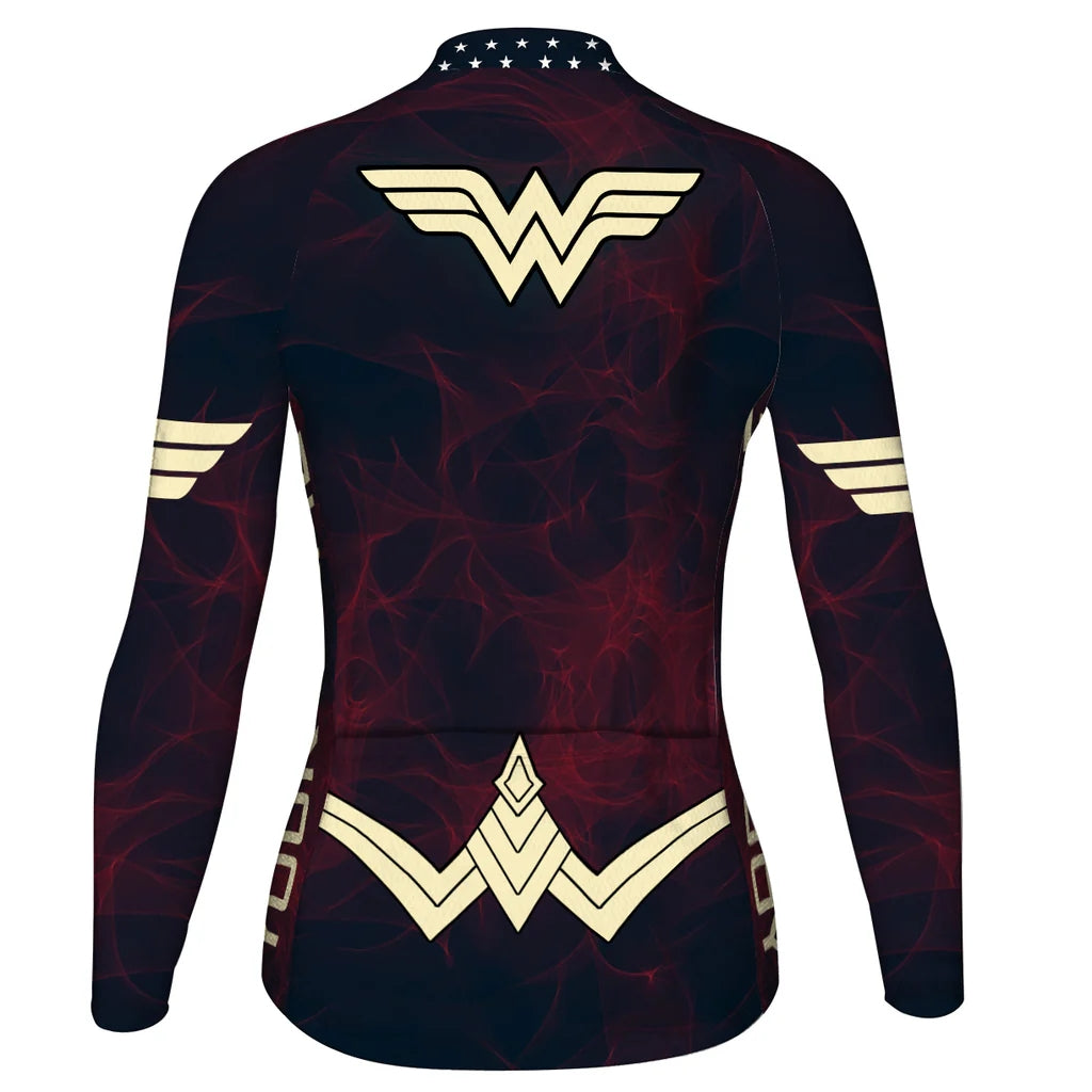 Customized Wonder Women's Cycling Jersey Long Sleeve