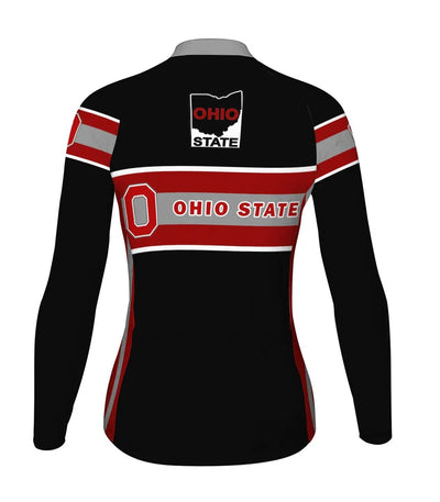 Customize Ohio Women's Winter Thermal Fleece Cycling Jersey Long Sleeve