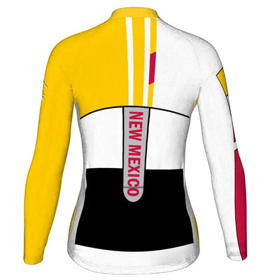 Personalized New Mexico Women's Winter Thermal Fleece Cycling Jersey Long Sleeve