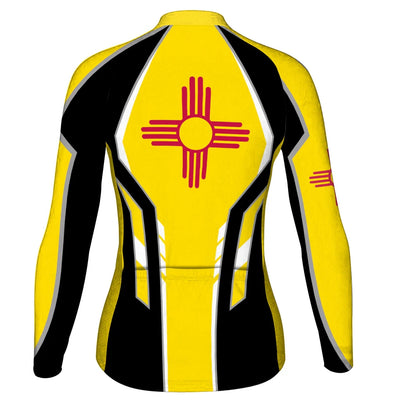 Personalized New Mexico Women's Winter Thermal Fleece Cycling Jersey Long Sleeve