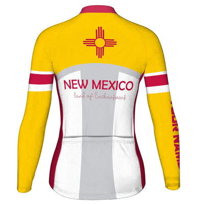 Personalize New Mexico Women's Cycling Jersey Long Sleeve