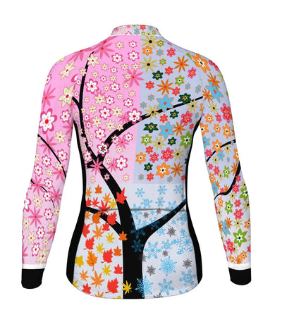 Customized Outfit Women's Thermal Fleece Cycling Jersey Long Sleeve