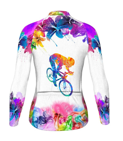 Customized Outfit Women's Thermal Fleece Cycling Jersey Long Sleeve
