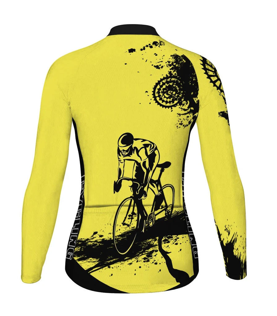 Customized Outfit Women's Thermal Fleece Cycling Jersey Long Sleeve