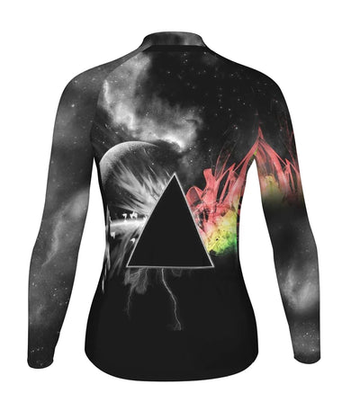 Customized Galaxy Women's Thermal Fleece Cycling Jersey Long Sleeve