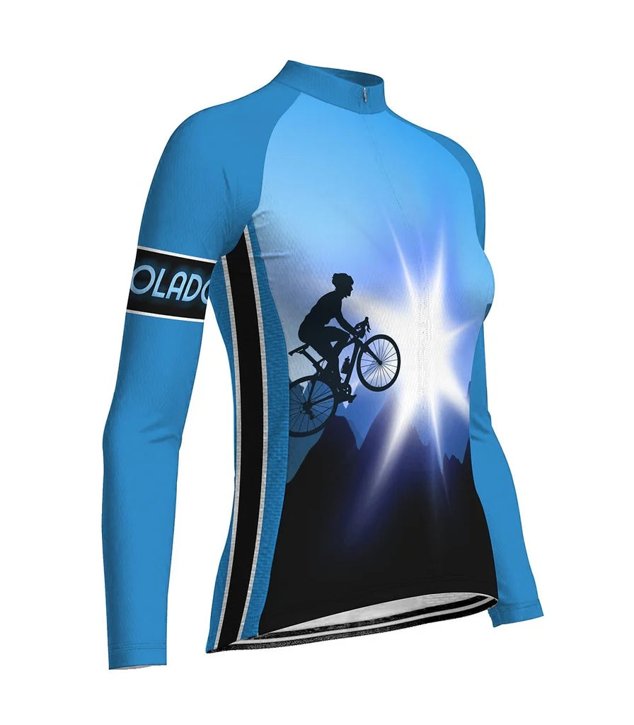 Customized Colorado Women's Thermal Fleece Cycling Jersey Long Sleeve